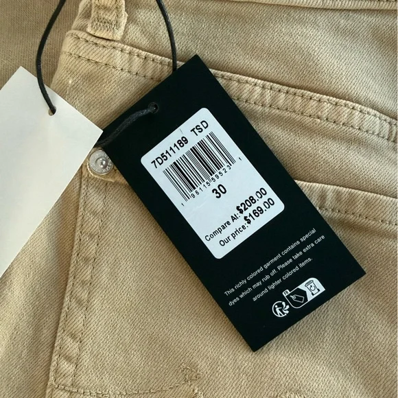 7 For All Mankind Men's Slimmy Slim Straight Jean NWT Size 30
